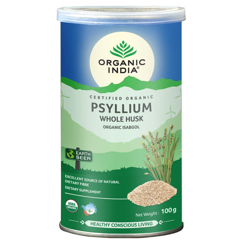 ORGANIC INDIA PSYLLIUM WHOLE HUSK CAN 100g