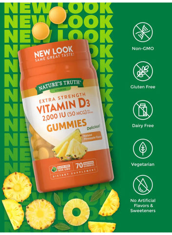 NATURE'S TRUTH  VITAMIN D3 2000 IU (50 MCG) | EXTRA STRENGTH