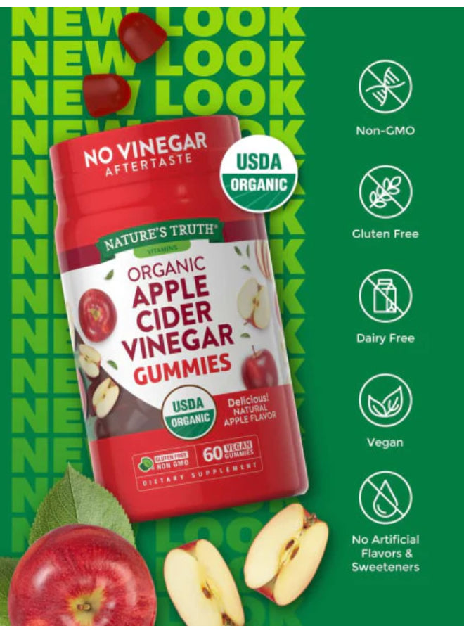 NATURE'S TRUTH APPLE CIDER VINEGAR | ORGANIC 60 Vegan Gummies