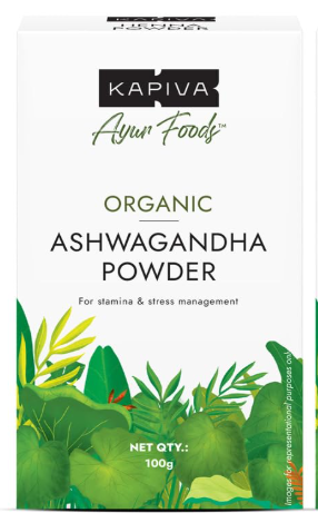 Kapiva Ayur Foods Organic Ashwagandha Powder 100g