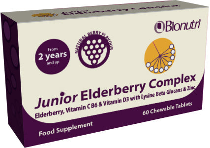 BioNutri Junior Elderberry Complex 60 Chewable Tablets