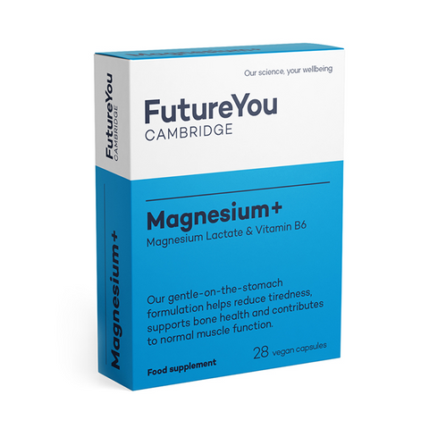 Magnesium+ 575mg Magnesium Lactate with Vitamin B6 - Easy-to-Absorb Formulation - Vegan Suitable - 28 Day Supply - Developed by FutureYou Cambridge