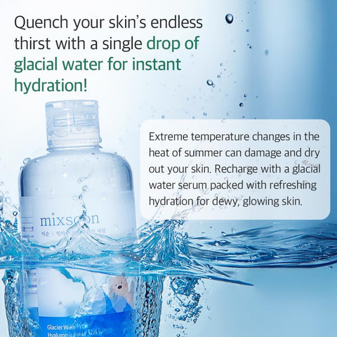 mixsoon Essential Glass Skin Duo Set - Bean Essence & Glacier Water Hyaluronic Acid Serum, 2 Pieces