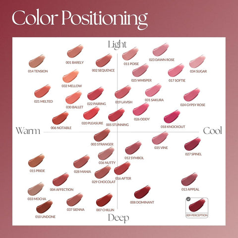 MUZIGAE Objet Lip Stain - Velvet Matte, Long-Lasting, 6ml