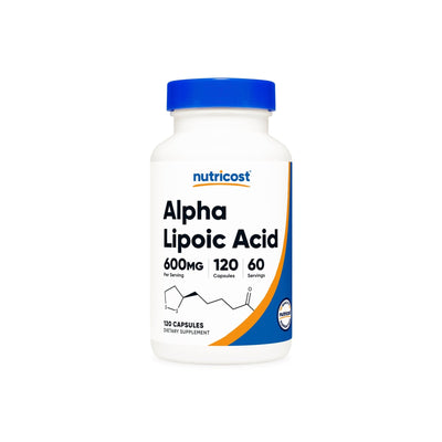 Nutricost Alpha Lipoic Acid 600mg Per Serving 120 Capsules, 60 Servings - Plant Based Caps, Non-GMO