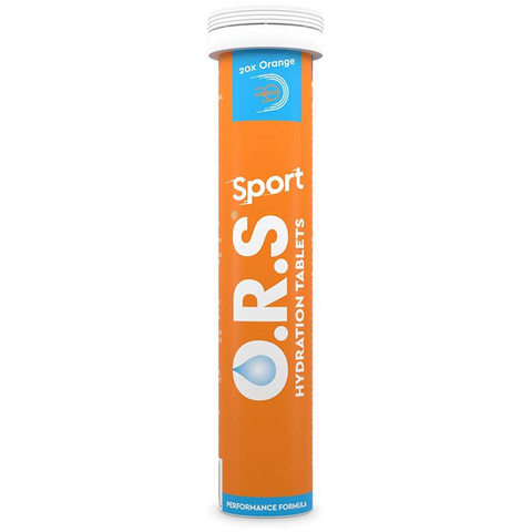 O.R.S Hydration Tablets With Electrolytes, Vegan, Gluten And Lactose Free Formula - Natural Orange Flavour 20'S