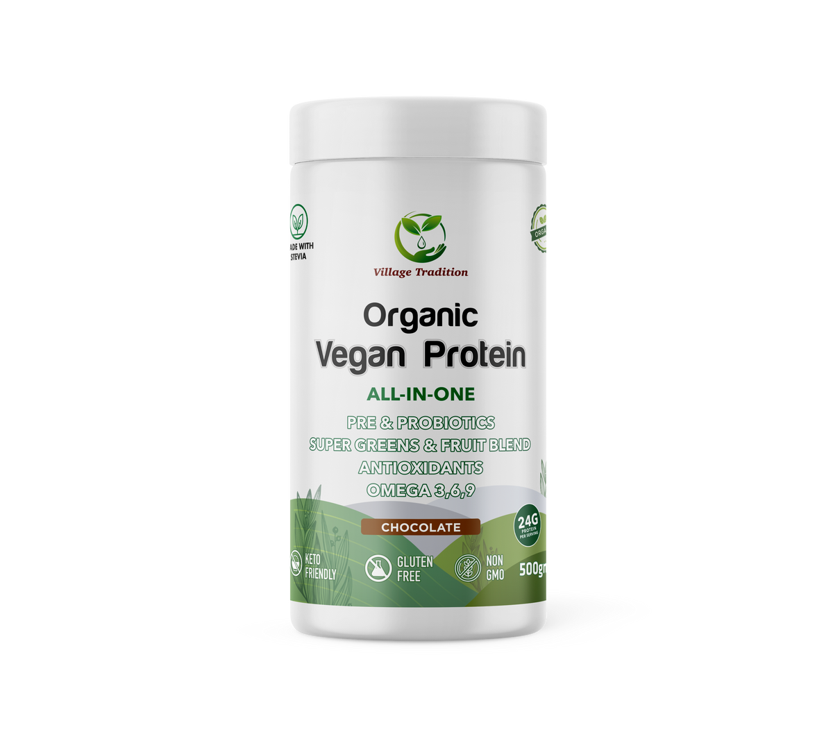 Village Tradition ORGANIC VEGAN PROTEIN - CHOCOLATE