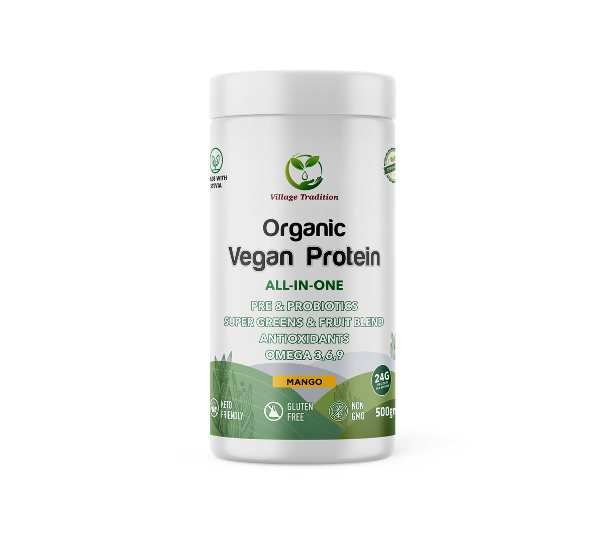 Village Tradition ORGANIC VEGAN PROTEIN - MANGO