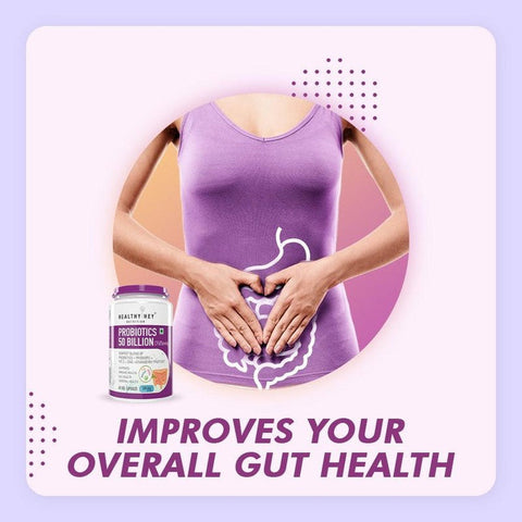 Healthy Hey Nutrition Probiotics 50 Billion CFU Multi- Strains, 60 Veg. Capsules, Targeted Release Technology