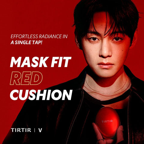 TIRTIR Mask Fit Red Cushion Foundation - Semi-Matte Glass Skin Finish, 24W Soft Beige, 18g