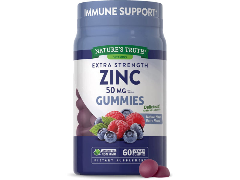 Nature's Truth Zinc Gummies 50mg, 60 Count