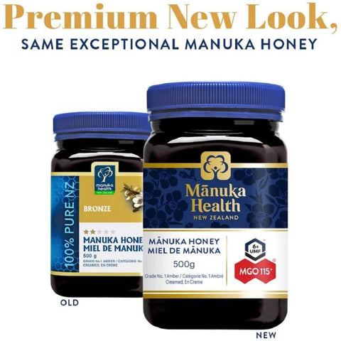 MANUKA HEALTH - MGO 115+ Manuka Honey, 100% Pure New Zealand Honey, 500 g